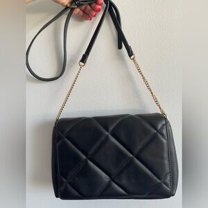 A new day Black Quilted Crossbody EUC